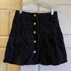 Black Button Skirt